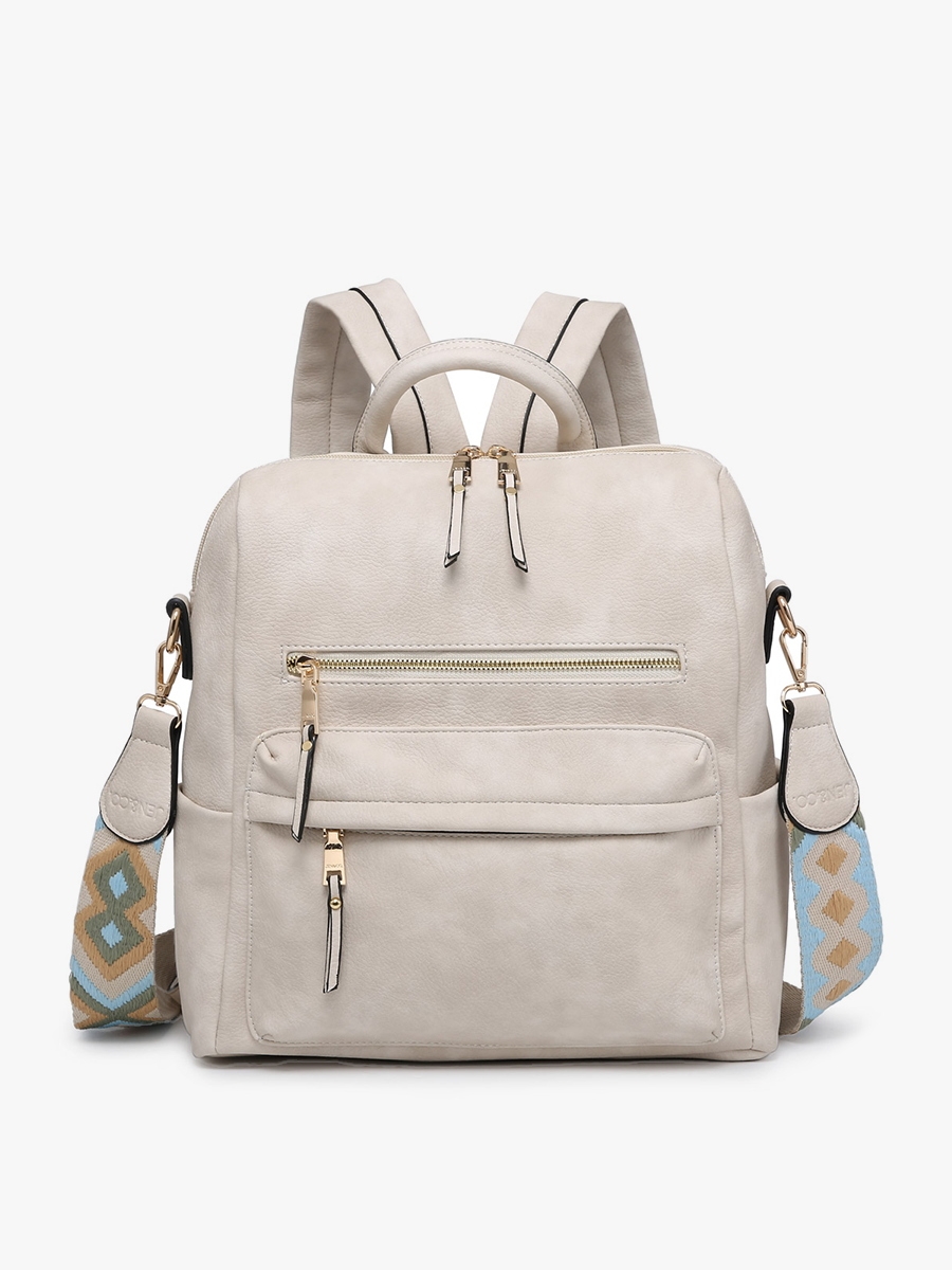 Jen & Co: Amelia Convertible Backpack with Guitar Strap Dusty Lavender