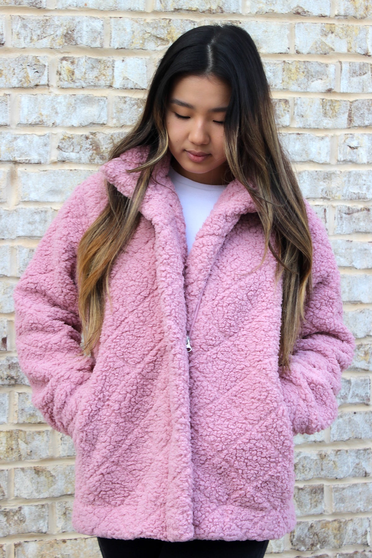 Candie Diamond Sherpa Jacket – Jen & Co.