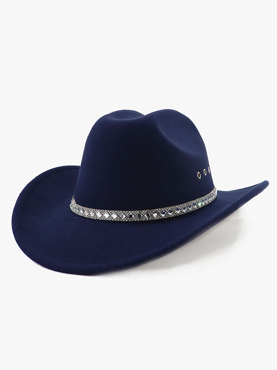 Baye Rhinestone Trim Fedora