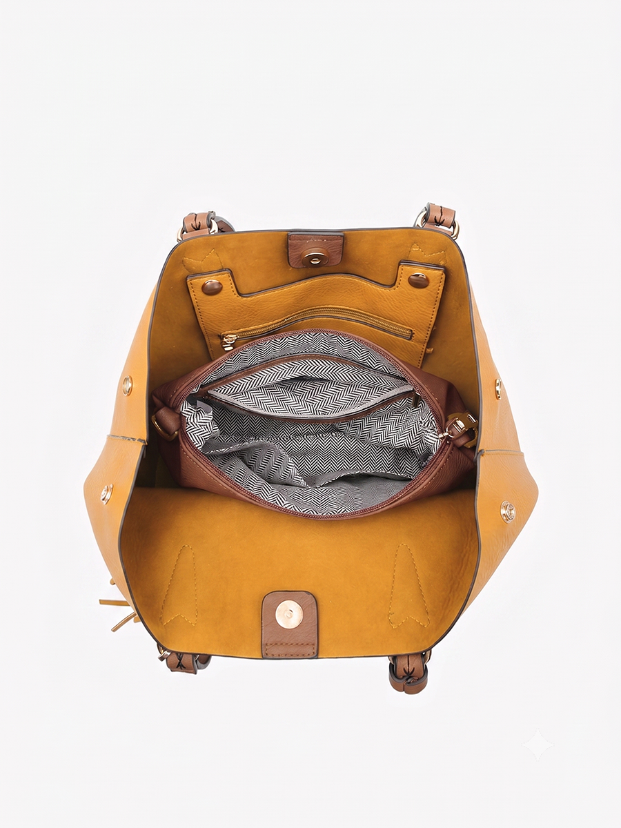 Aliza Vegan Satchel - Jen & Co. vegan handbag