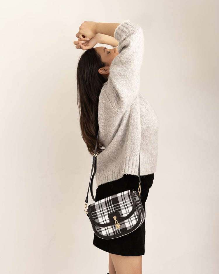 JEN & CO. Santiago Vegan Mini Saddle Bag