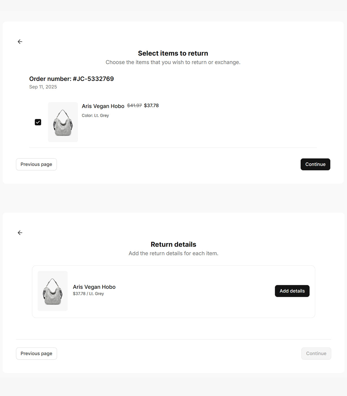 Redo guide - select items