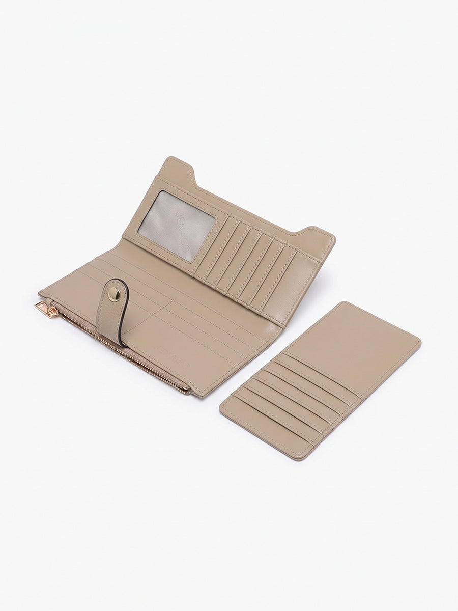 Violet Vegan Wallet inside view - Jen & Co. vegan handbag