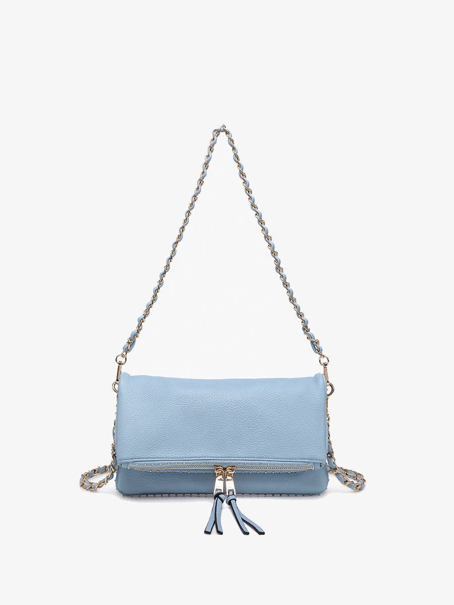Julie Vegan Studded Crossbody Powder Blue - Jen & Co. vegan handbag