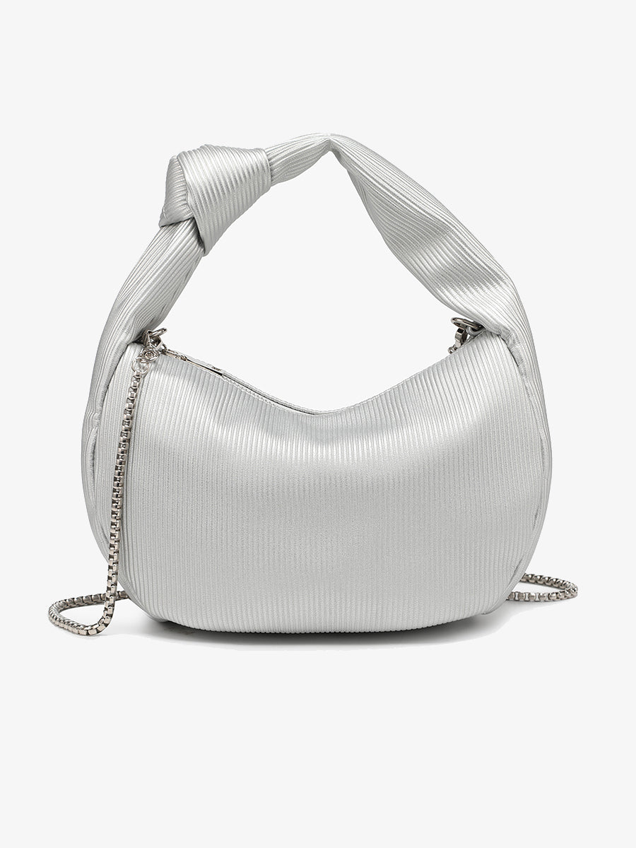Evelyn Vegan Pleated Shoulder Bag – Jen & Co.