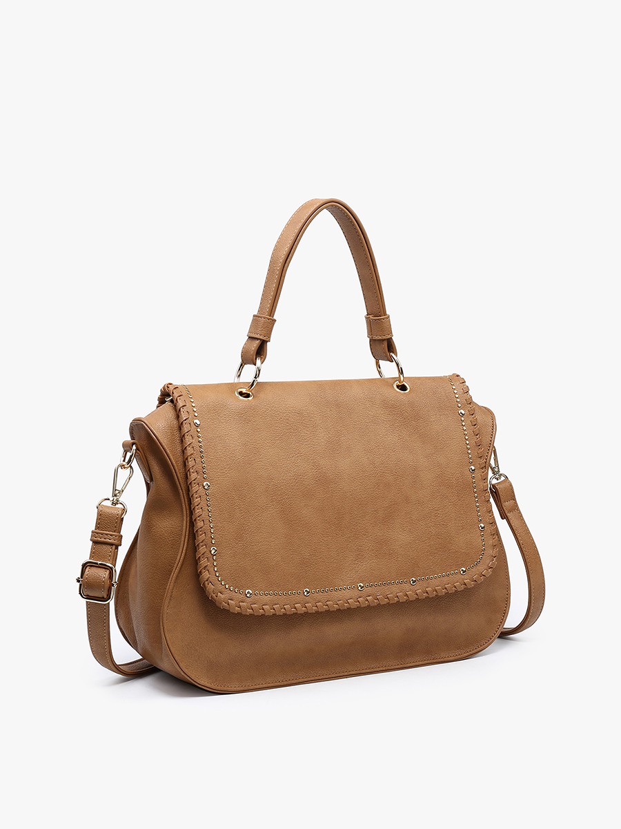 Cricket Vegan Studded Hobo/Tote