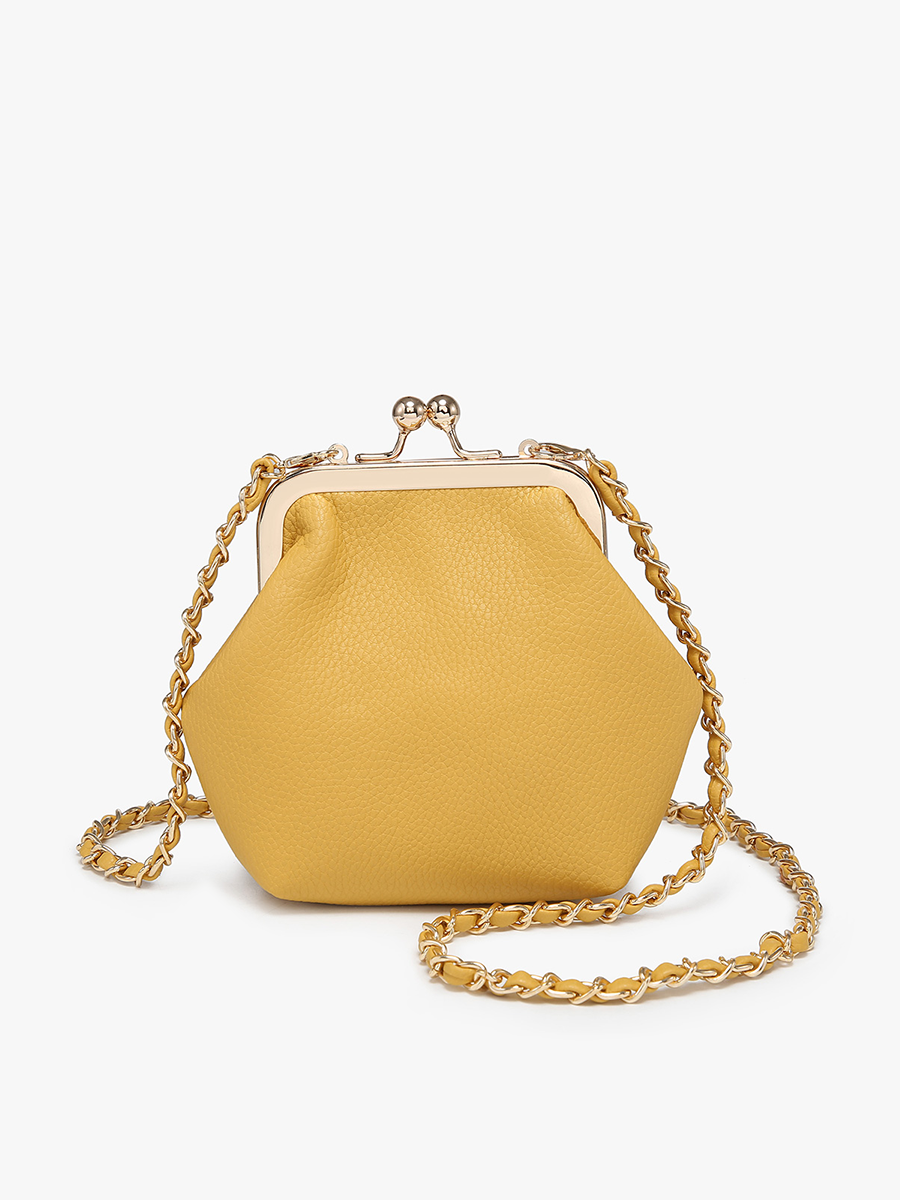Cleo Coin Pouch in Mustard - Jen & Co. vegan handbag