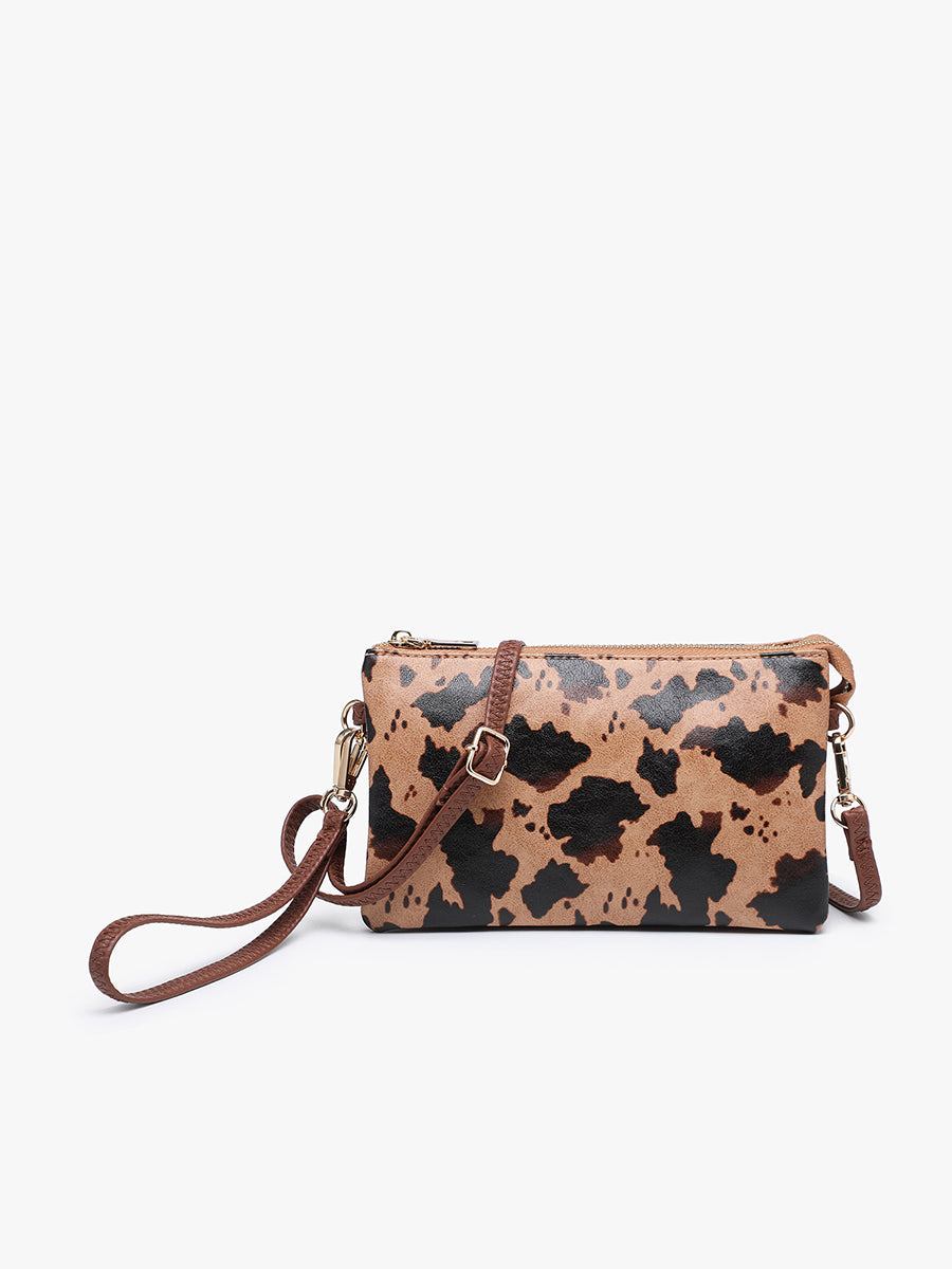Riley Vegan Crossbody Cow Tan - Jen & Co. vegan handbag