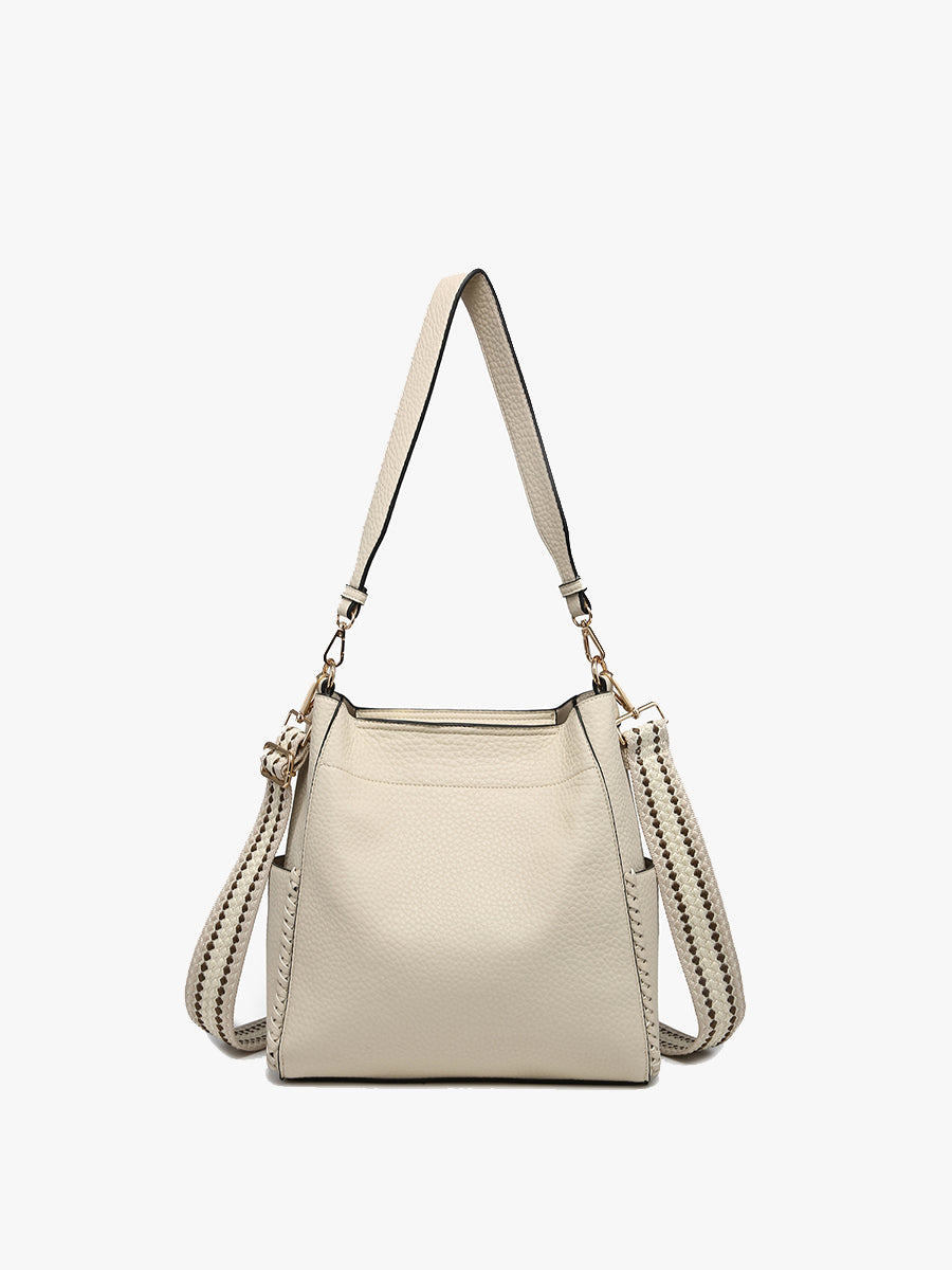 Penny Vegan Bucket Bag in Cotton - Jen & Co. vegan handbag