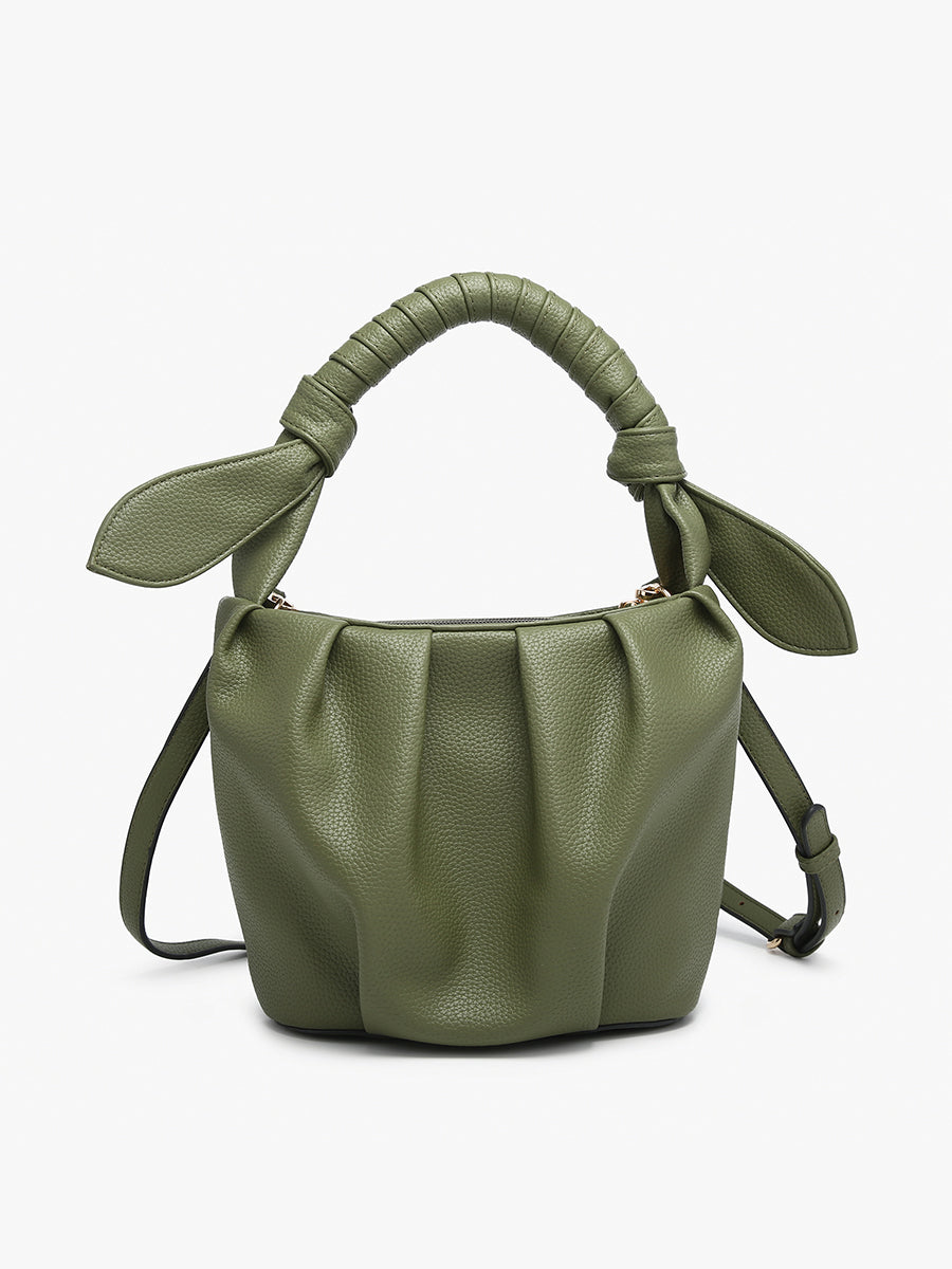 Lacey Vegan Pleated Bucket Bag – Jen & Co.