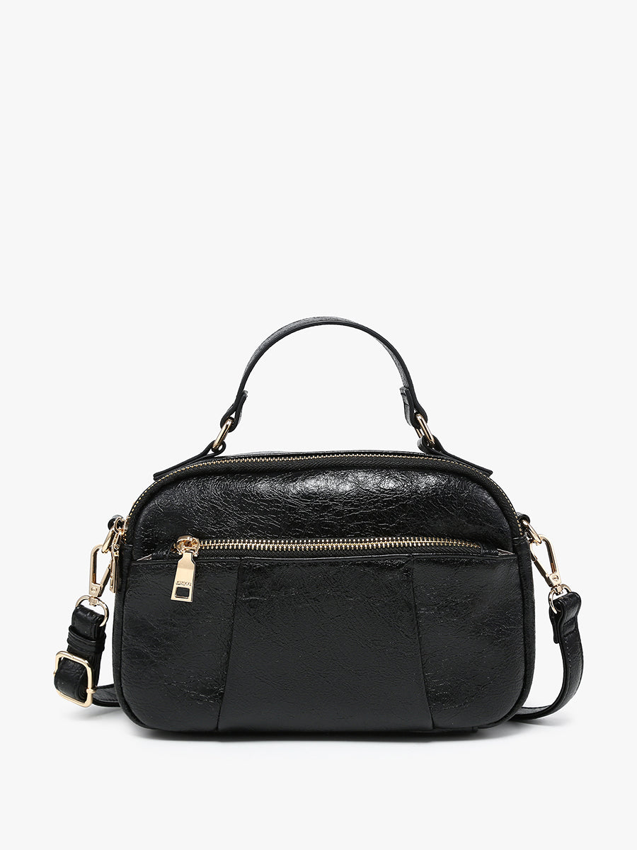 Charlotte Vegan Crossbody Black - Jen & Co. vegan handbag