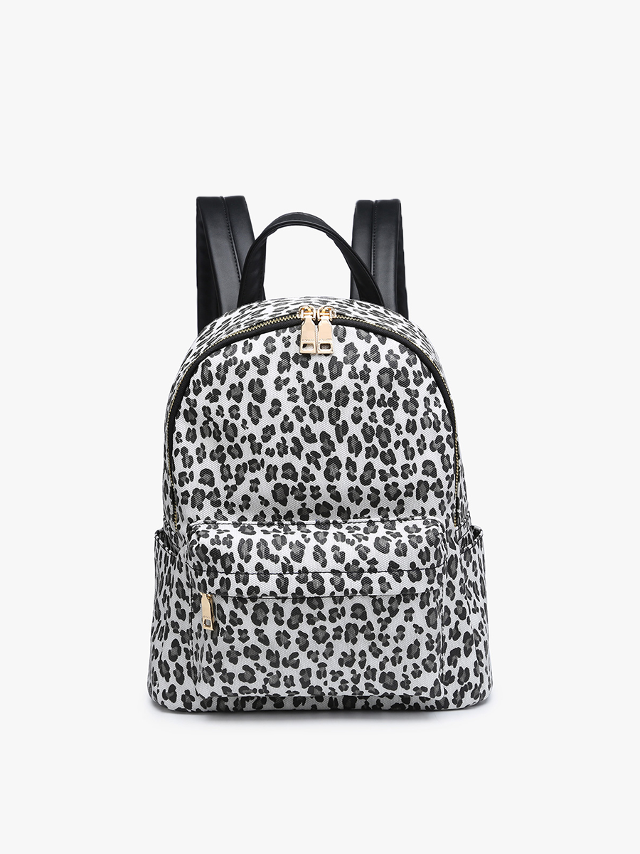 Phina Vegan Nylon Backpack FCN-Bk Lt. Grey - Jen & Co. vegan handbag