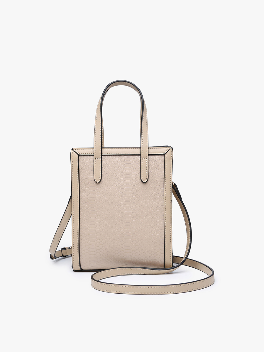 Emmie Vegan Snake Rectangular Satchel