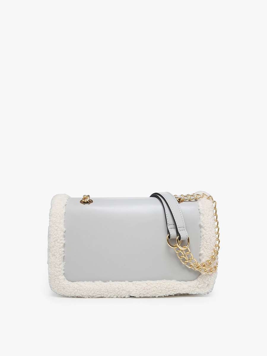Coco Vegan Sherpa Trim Crossbody