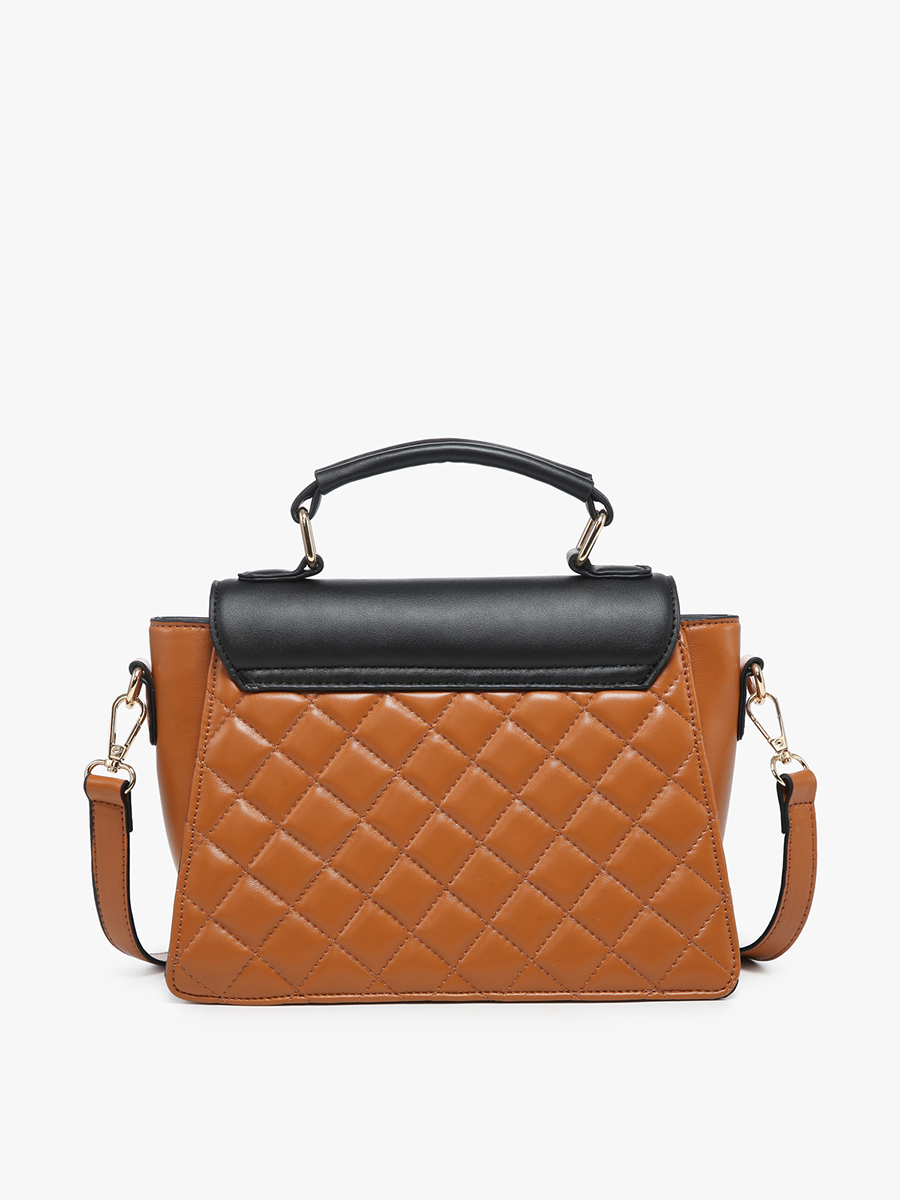 Lou Vegan Square Quilted Crossbody - Jen & Co. vegan handbag