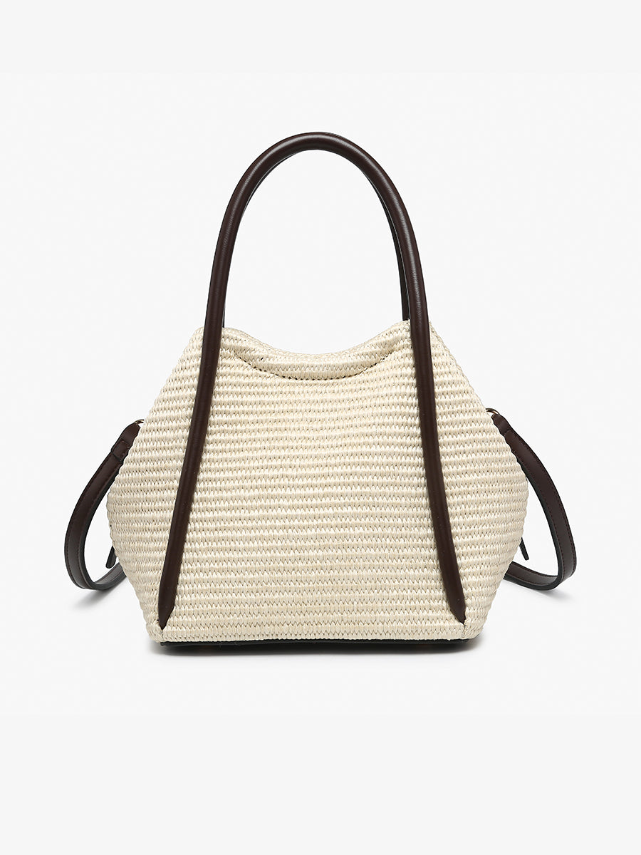 Brynne Vegan Straw Satchel
