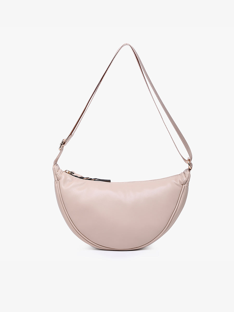 Rosalie Vegan Sling Bag Sand - Jen & Co. vegan handbag