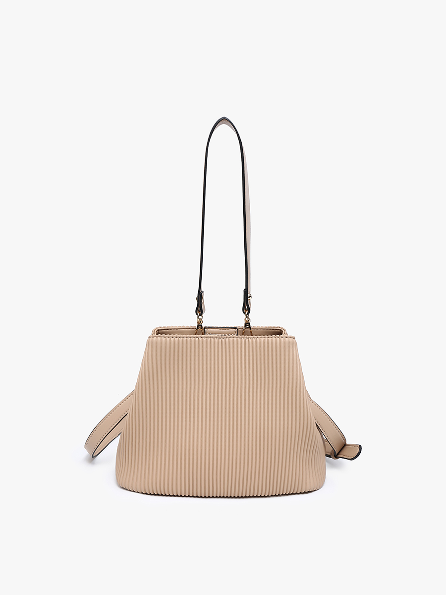Dove Vegan Pleated Satchel - Jen & Co. vegan handbag