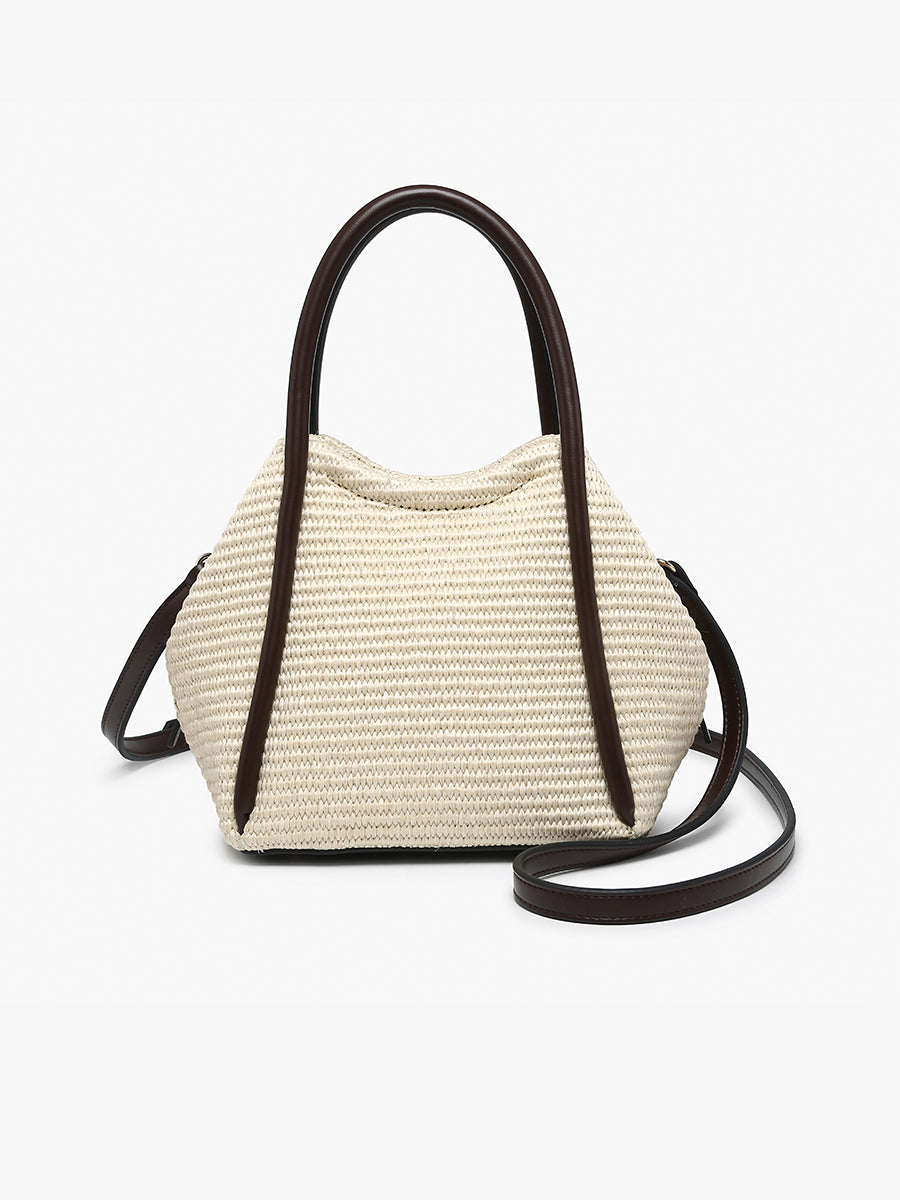 Brynne Vegan Straw Satchel