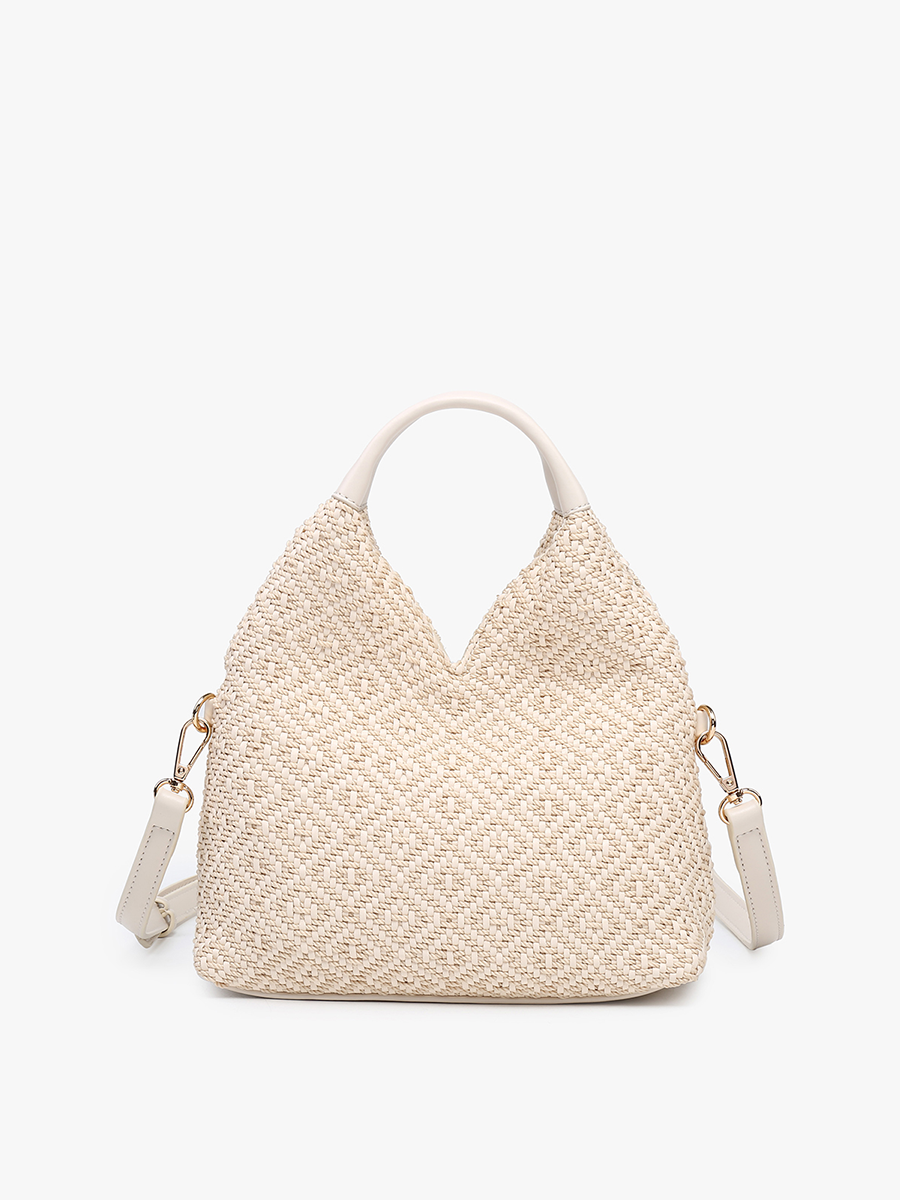 Cecily Vegan Diamond Woven Hobo