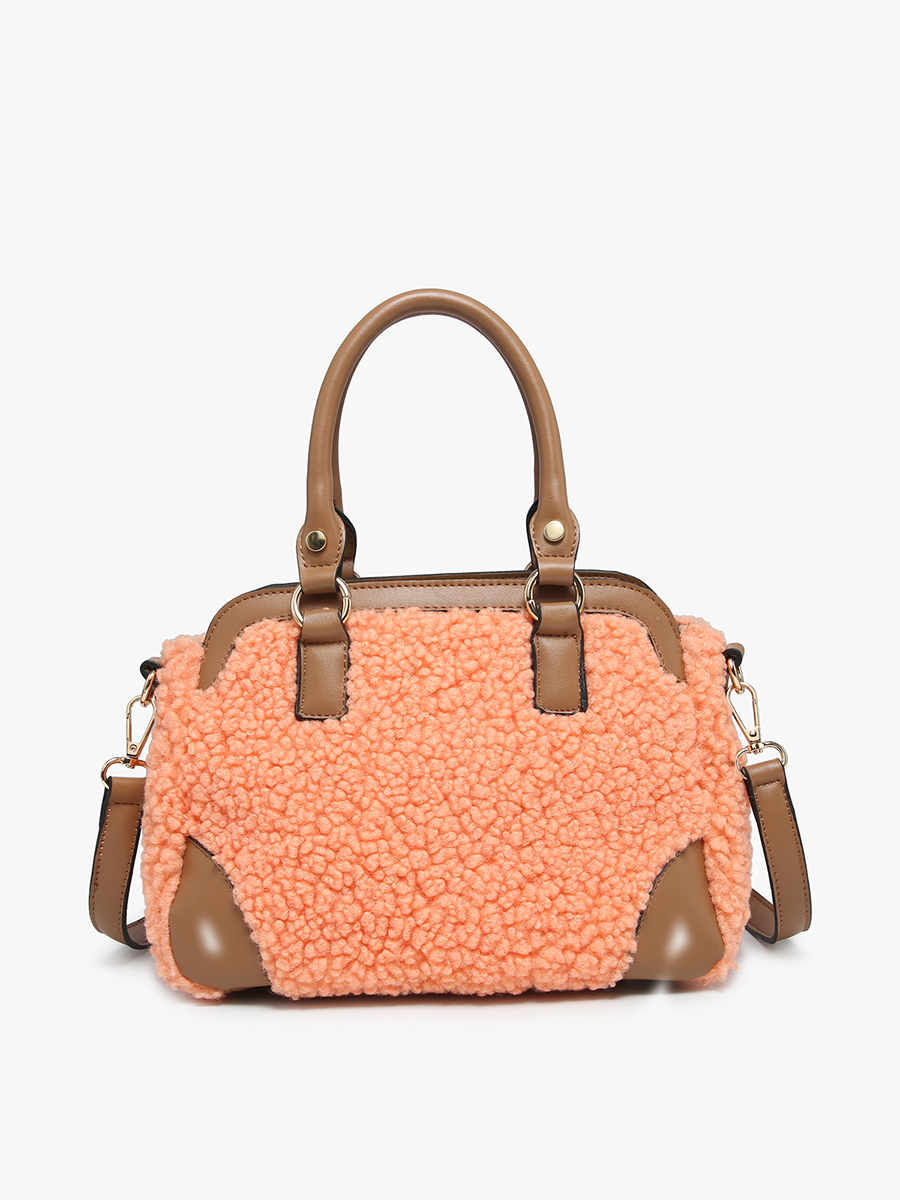 Mckay Vegan Sherpa Satchel - Jen & Co. vegan handbag