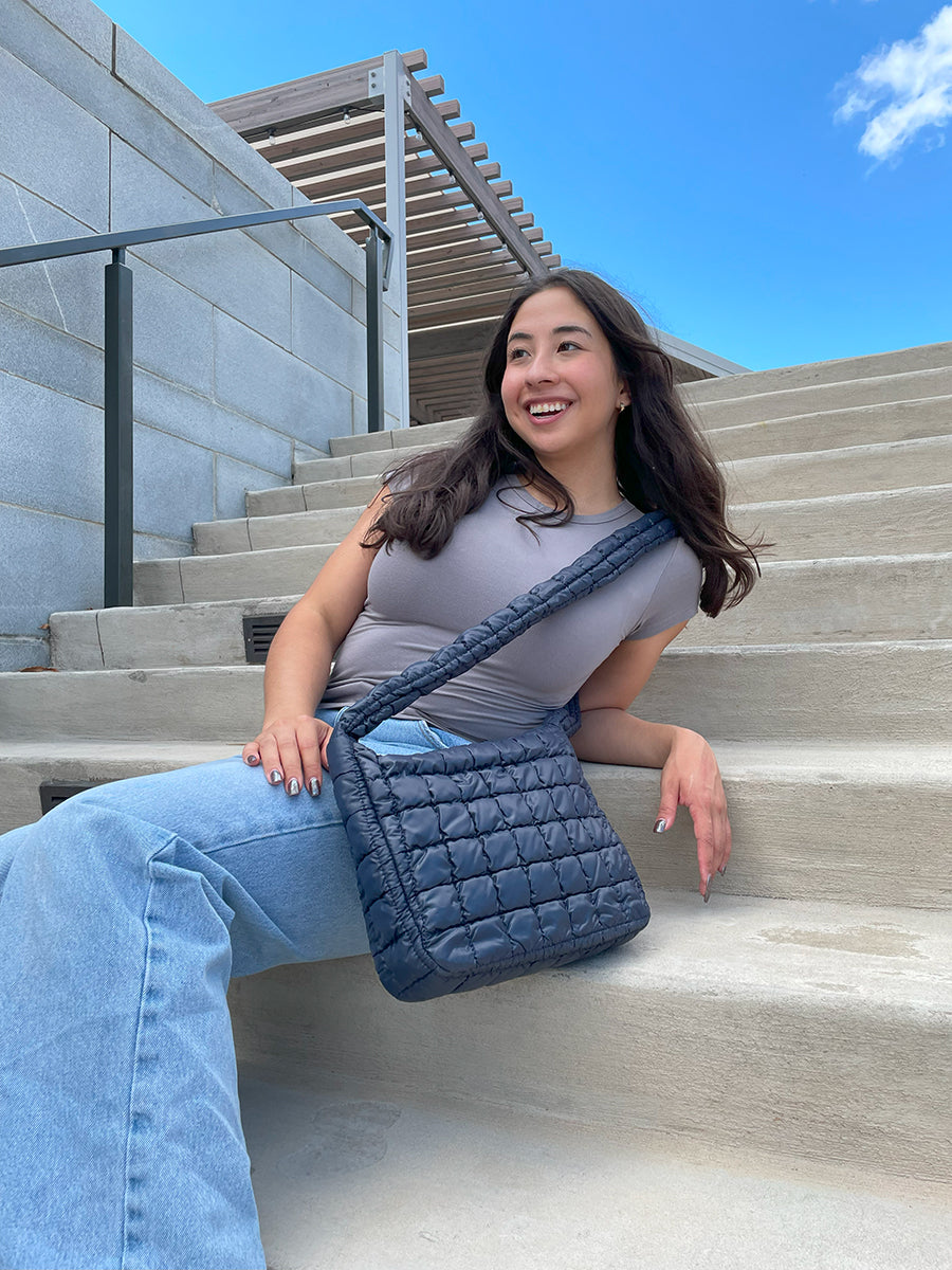 Katie Vegan Puffer Crossbody - Jen & Co. vegan handbag