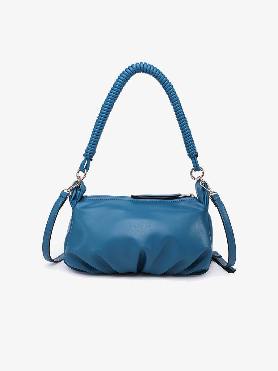 Ophelia Vegan Ruched Shoulder Bag – Jen & Co.