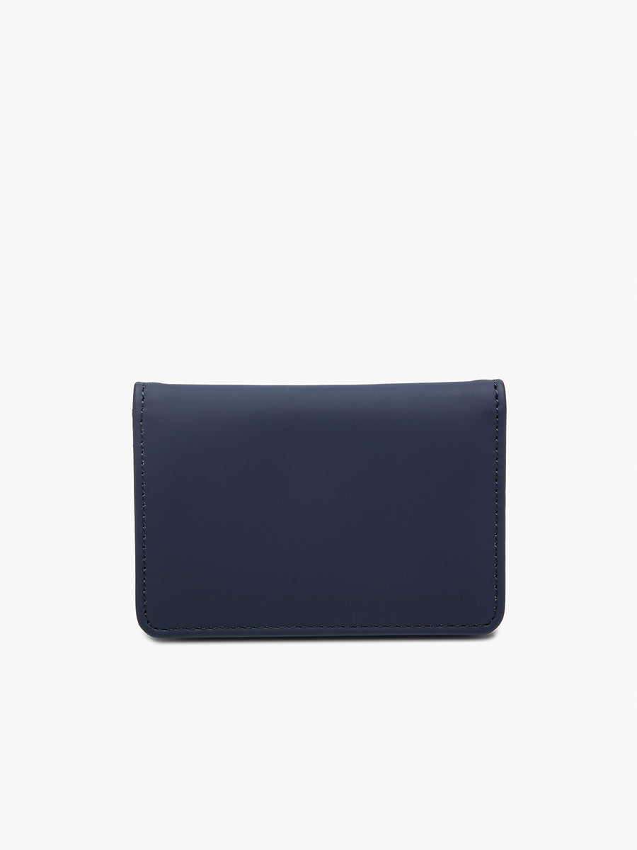 Evie Vegan Bifold Wallet in Navy - Jen & Co. vegan handbag