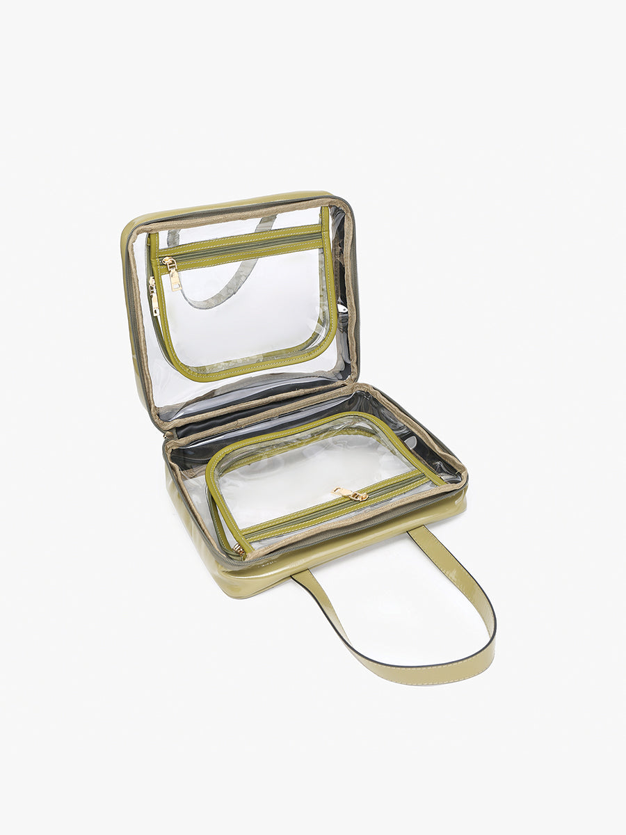 Rae Clear Cosmetic Bag Grey