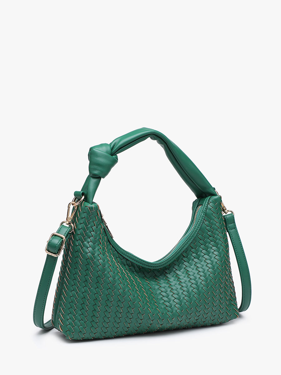 Morgan Vegan Woven Crossbody - Jen & Co. vegan handbag