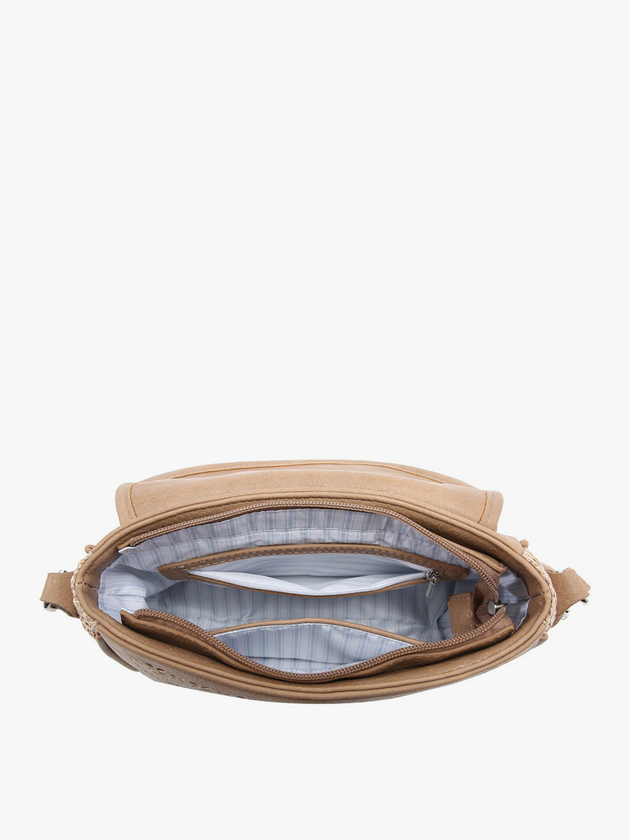 Carolina Vegan Lasercut Crossbody in - Jen & Co. vegan handbag