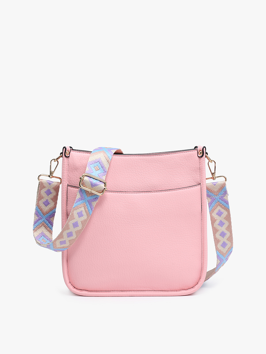 Posie Vegan Crossbody in Sweet Pink - Jen & Co. vegan handbag
