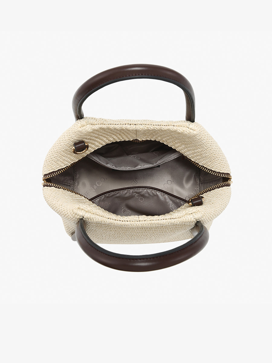 Brynne Vegan Straw Satchel