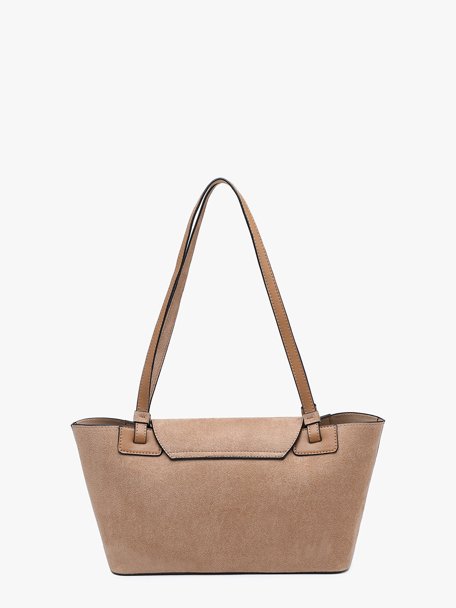 Reese Vegan Suede Shoulder Bag - Jen & Co. vegan handbag