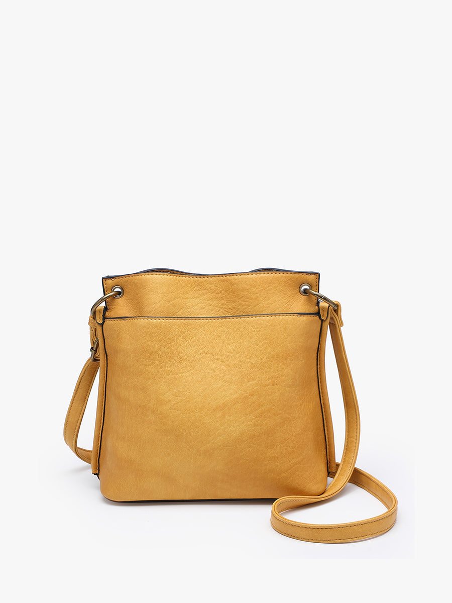 Sutton Vegan Crossbody Mustard - Jen & Co. vegan handbag
