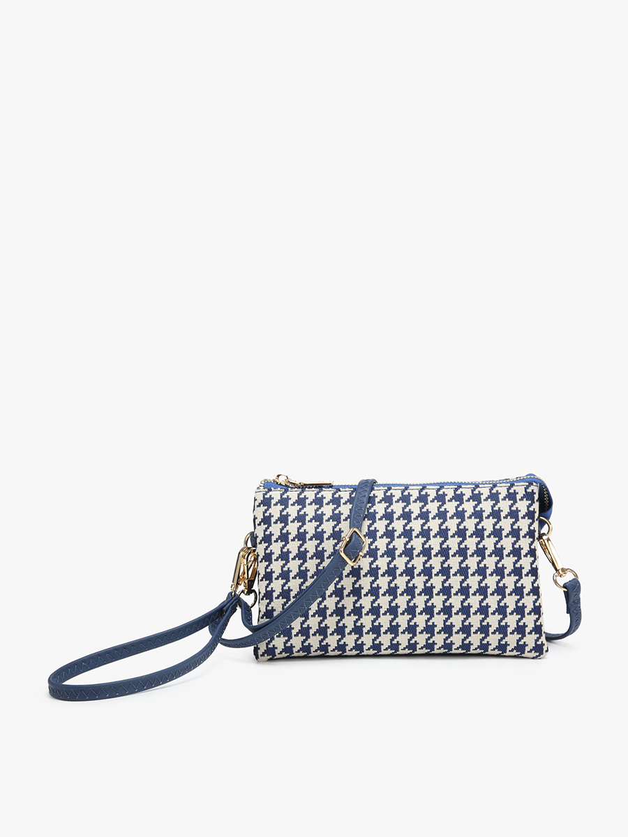 Riley Vegan Houndstooth Crossbody