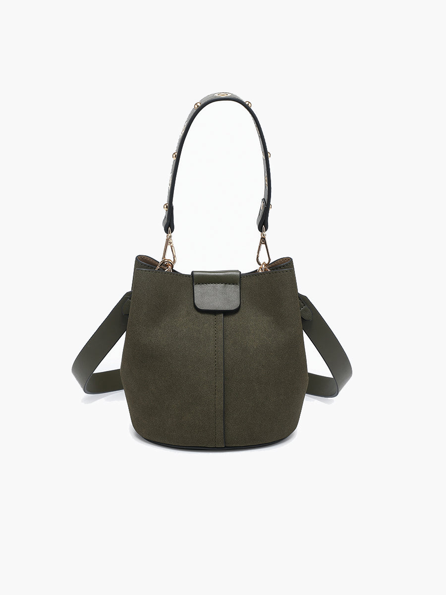 Farrah Suede Bucket Bag