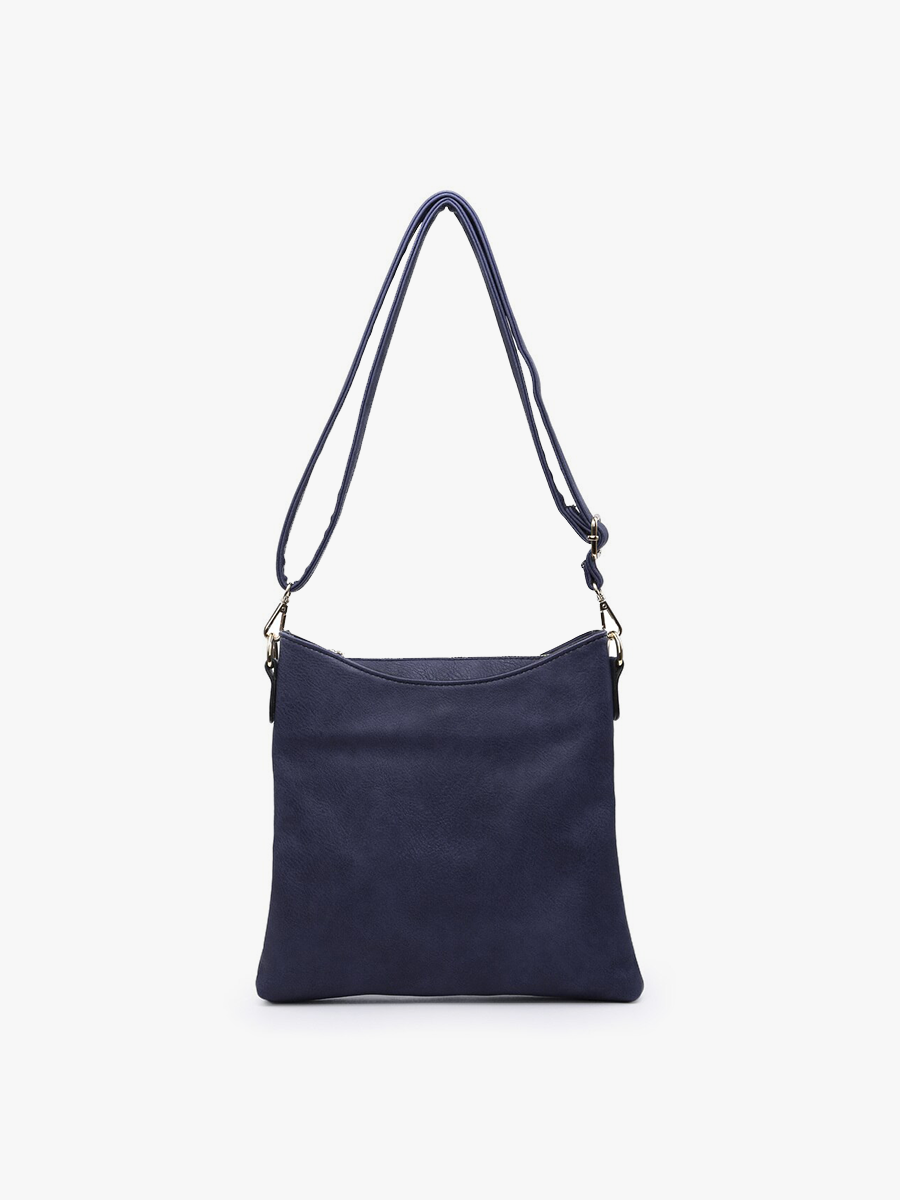 Emma Vegan Crossbody in Navy - Jen & Co. vegan handbag