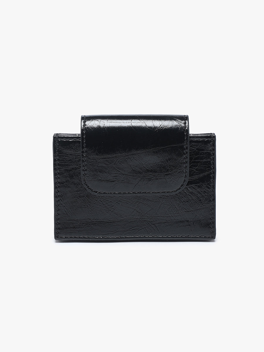 Ella Vegan RFID Mini Wallet Black - Jen & Co. vegan handbag