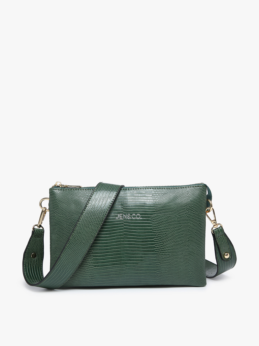 Izzy Lizard Crossbody: Textured Vegan Leather for Pure Style – Jen