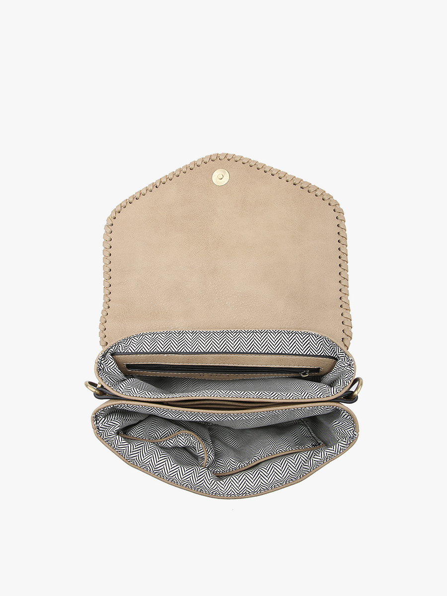 Sloane Faux Canvas Crossbody - Jen & Co. vegan handbag