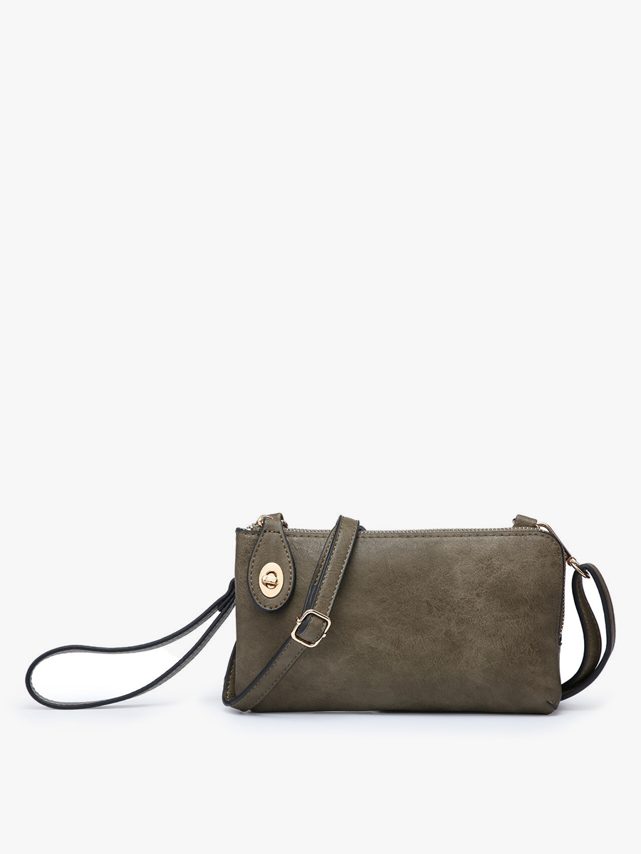 Kendall Vegan Crossbody in Olive - Jen & Co. vegan handbag