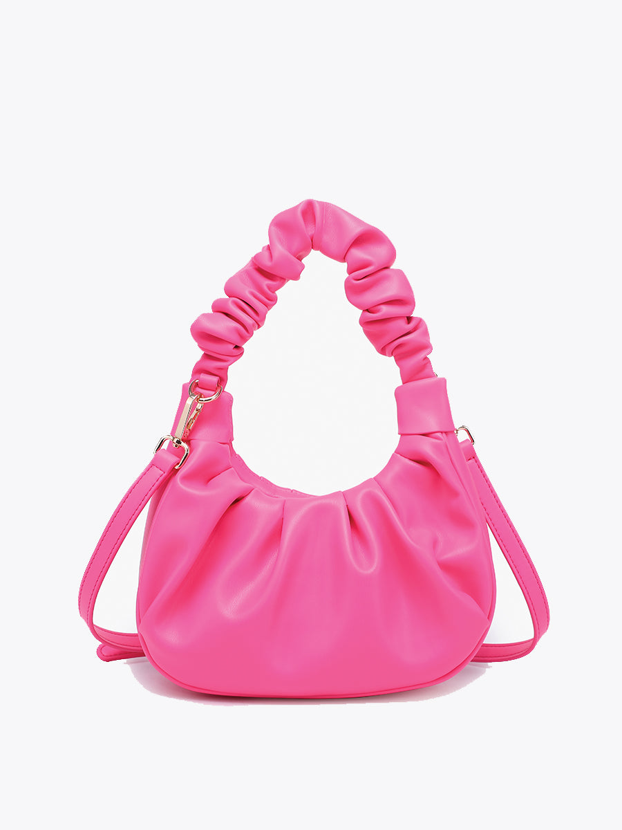 Berkley Vegan Shoulder Bag in Hot Pink - Jen & Co. vegan handbag