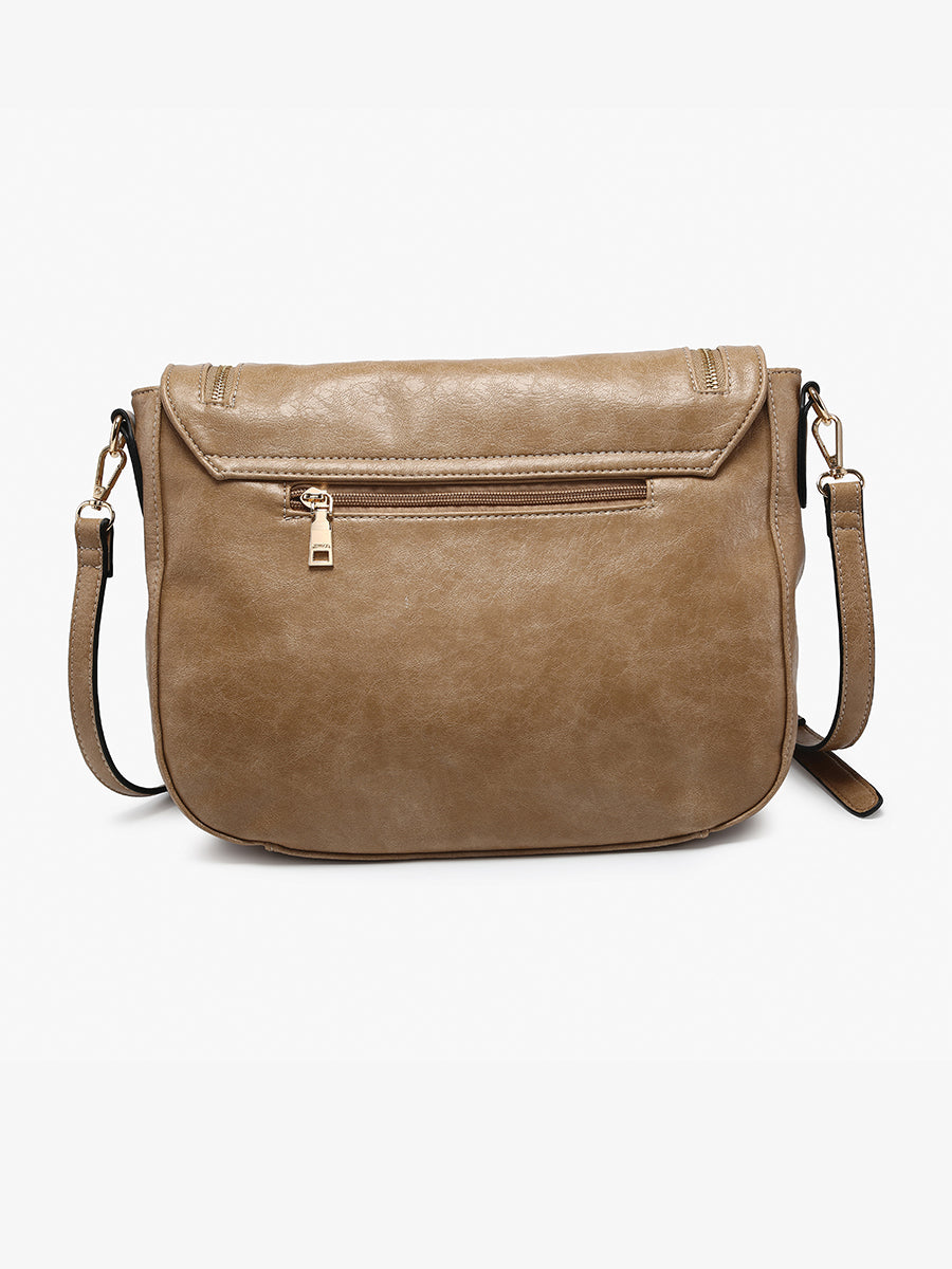 Foster Vegan Distressed Crossbody - Jen & Co. vegan handbag