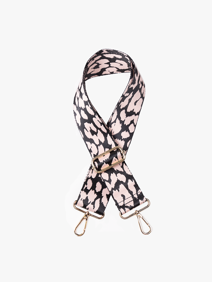 Guitar Strap in Leopard-Black - Jen & Co. vegan handbag