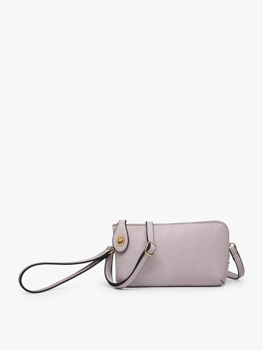 Kendall Vegan Crossbody in Dusty Lavender - Jen & Co. vegan handbag