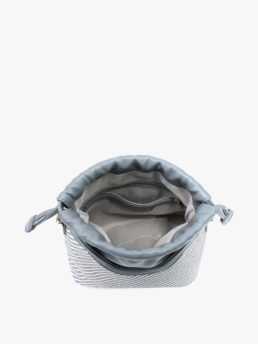 Juniper Vegan Woven Bucket Bag - Jen & Co. vegan handbag