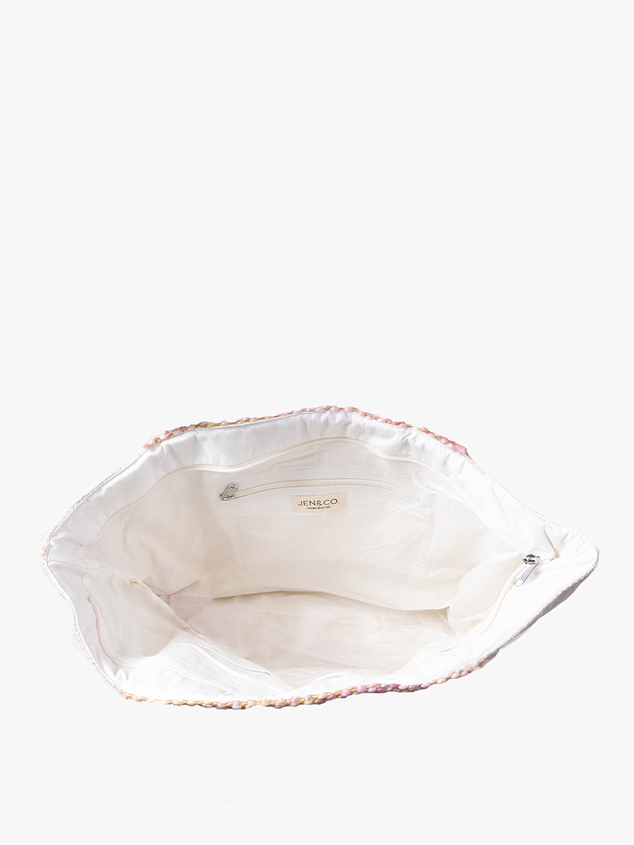 Love Fringed Cotton Tote