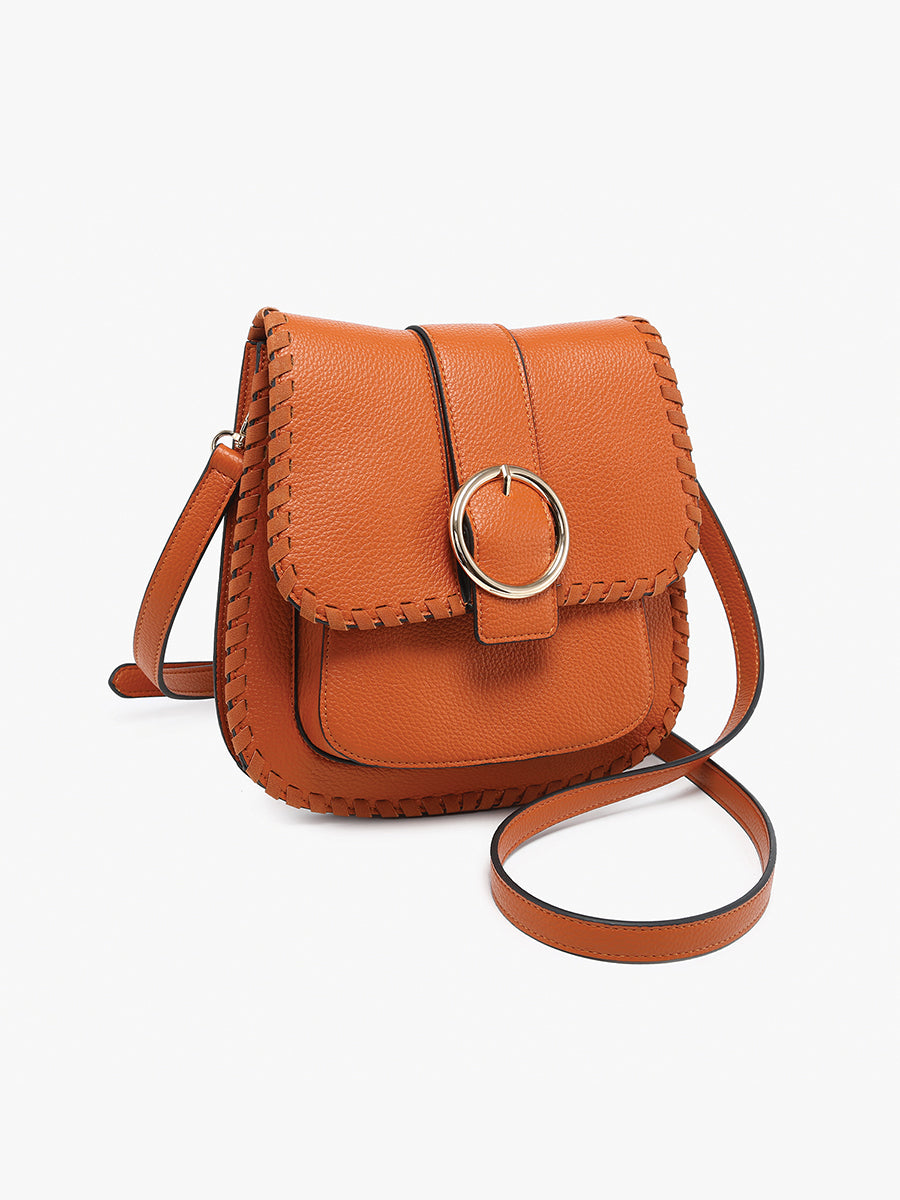 Sandra Vegan Buckle Crossbody - Jen & Co. vegan handbag