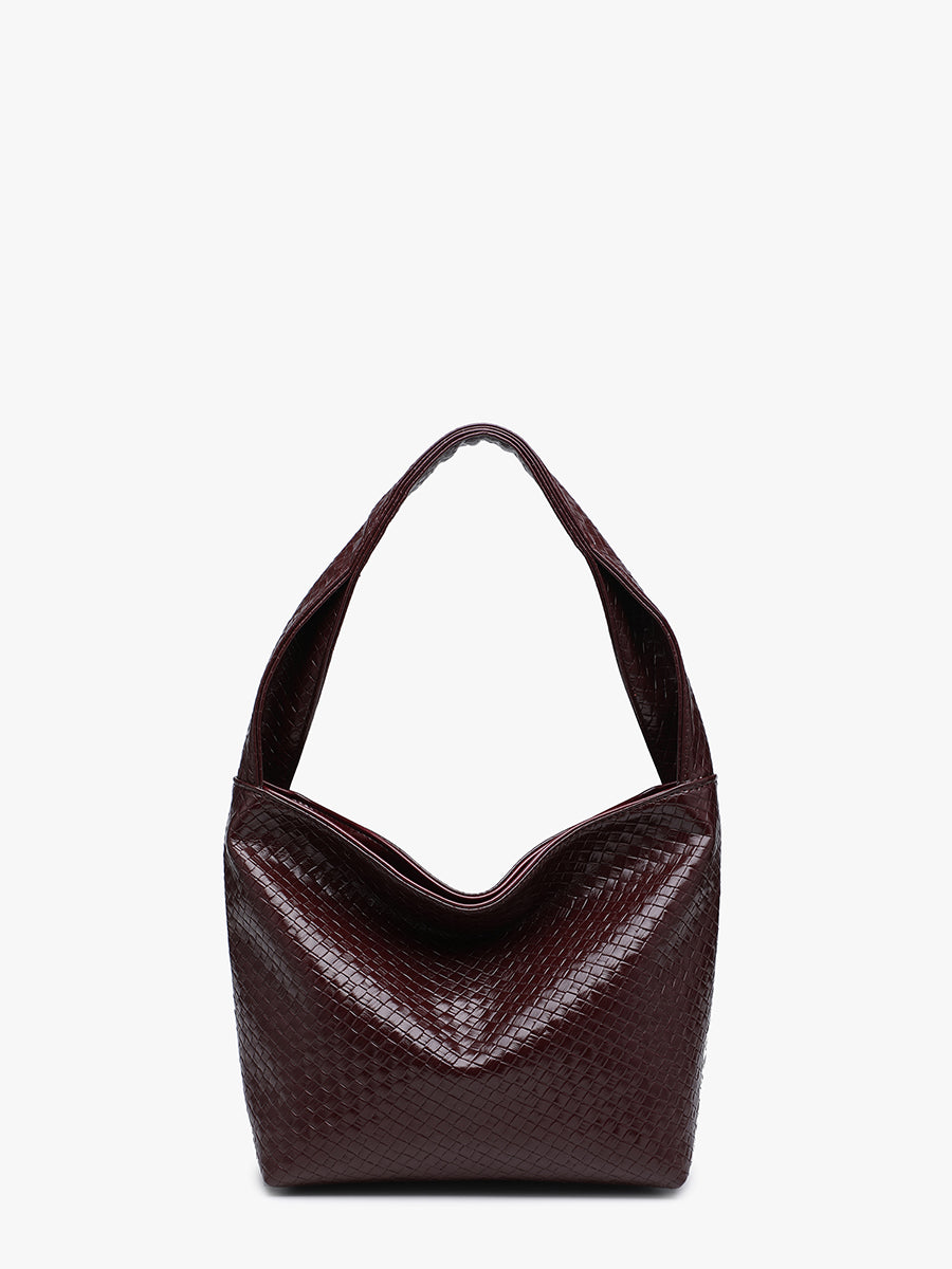 Selena Vegan Woven Hobo - Jen & Co. vegan handbag